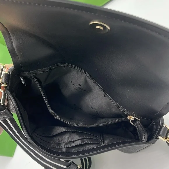 KATE SPADE Rosie Pebble Leather Small Flap Crossbody Black NWT - Picture 15 of 16